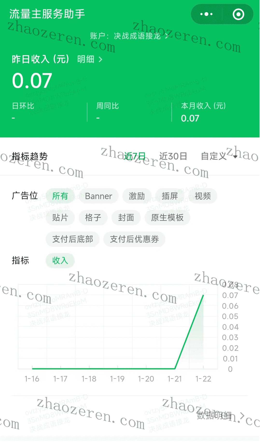 第一天的收益